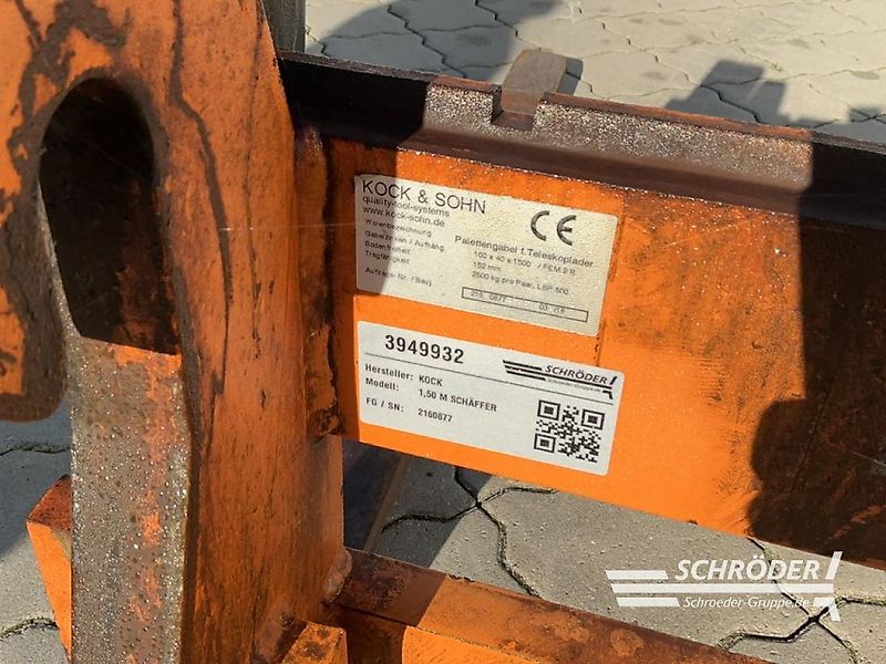 Kock & Sohn 1,50 M SCHÄFFER PALETTENGABEL 2500KG