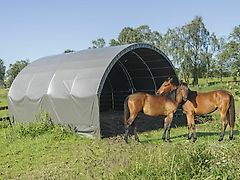 MD Kellfri Windschutz 6 x 6 m inkl. 6 Weidepanels mit u-Förmigen Füssen