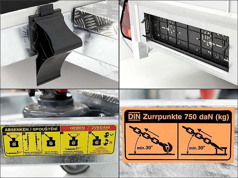 vezeko Koffer-Absenkanhänger 177x395cm Höhe:190cm 3,5t|schwarz