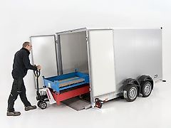 vezeko Koffer-Absenkanhänger 157x343cm Höhe:190cm 2,7t|silber